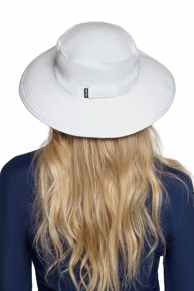 Coolibar Unisex Chlorine Resistant Hat - UPF 50+ Sun Protection - Brighton in White - Image 2